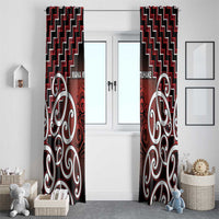 Aotearoa Mana Motuhake Window Curtain Poutama With Maori Pattern LT05 - Polynesian Pride