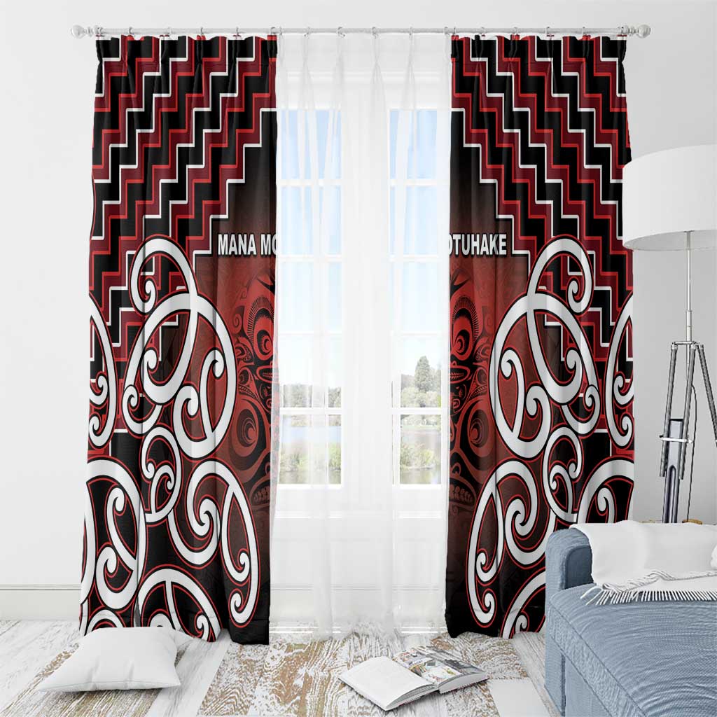 Aotearoa Mana Motuhake Window Curtain Poutama With Maori Pattern LT05 - Polynesian Pride