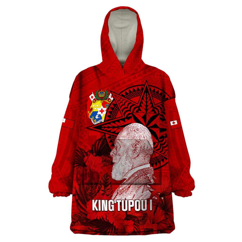 personalized-tonga-king-tupou-i-day-wearable-blanket-hoodie-tropical-flowers-with-ngatu-pattern