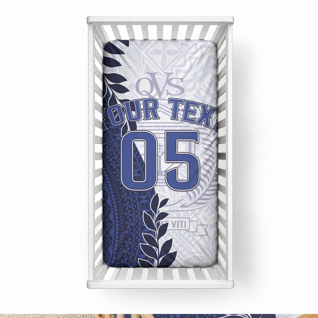 Custom Fiji Queen Victoria School Baby Bed Cover 120 Years Anniversary LT05 28 × 52 in White - Polynesian Pride