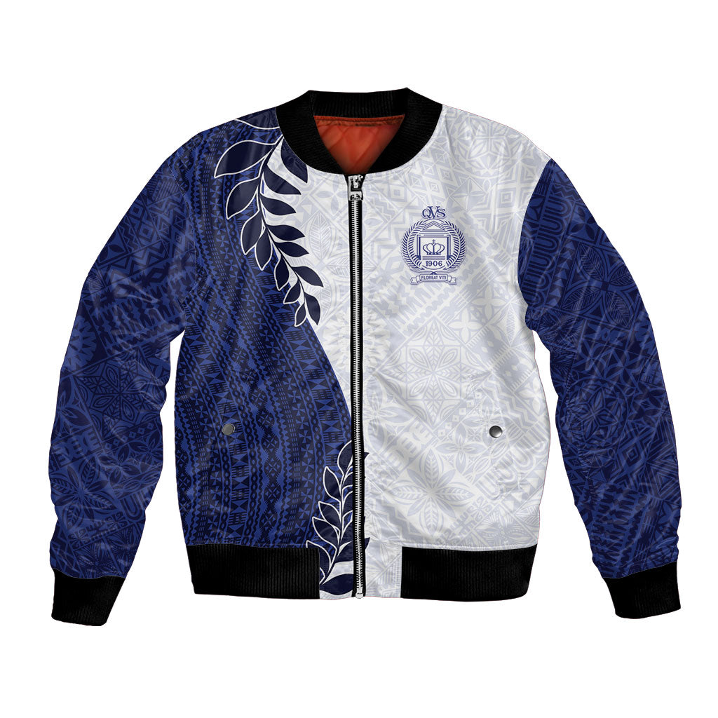 Custom Fiji Queen Victoria School Bomber Jacket 120 Years Anniversary