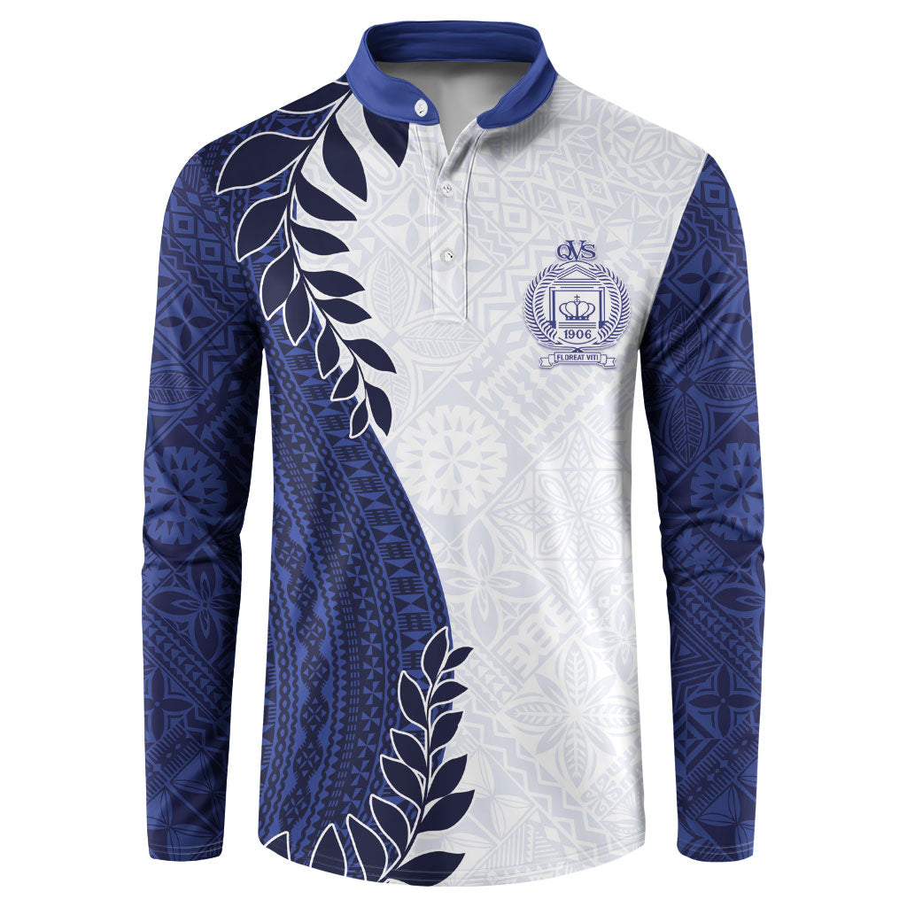 Custom Fiji Queen Victoria School Button Sweatshirt 120 Years Anniversary