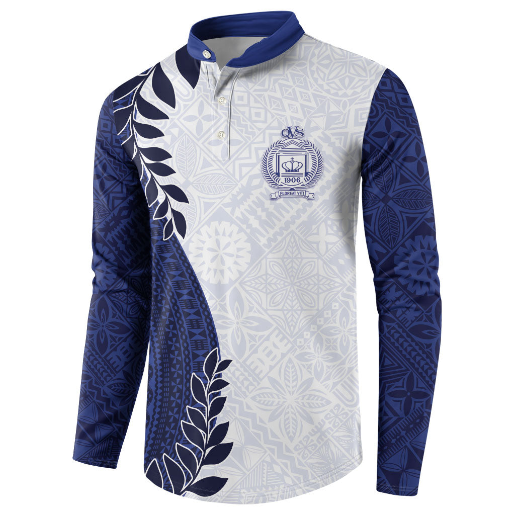 Custom Fiji Queen Victoria School Button Sweatshirt 120 Years Anniversary