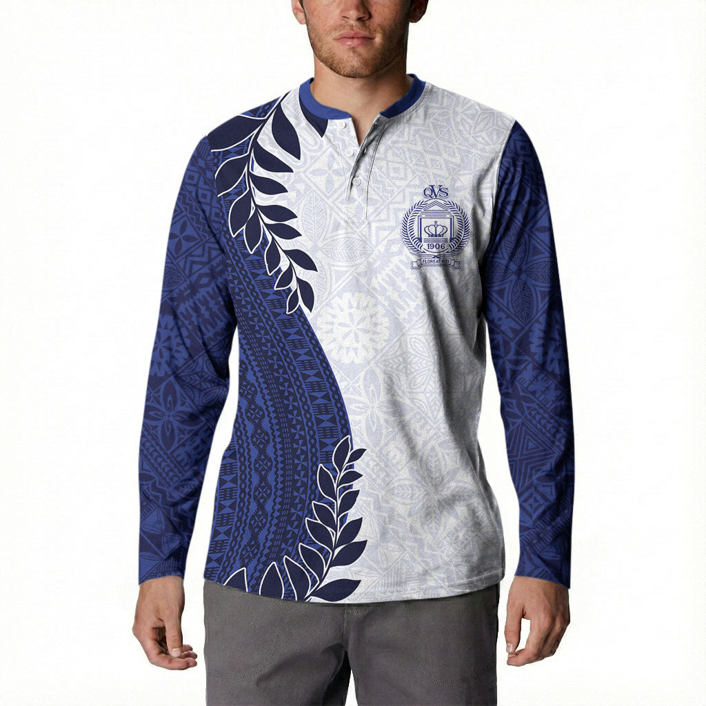 Custom Fiji Queen Victoria School Button Sweatshirt 120 Years Anniversary