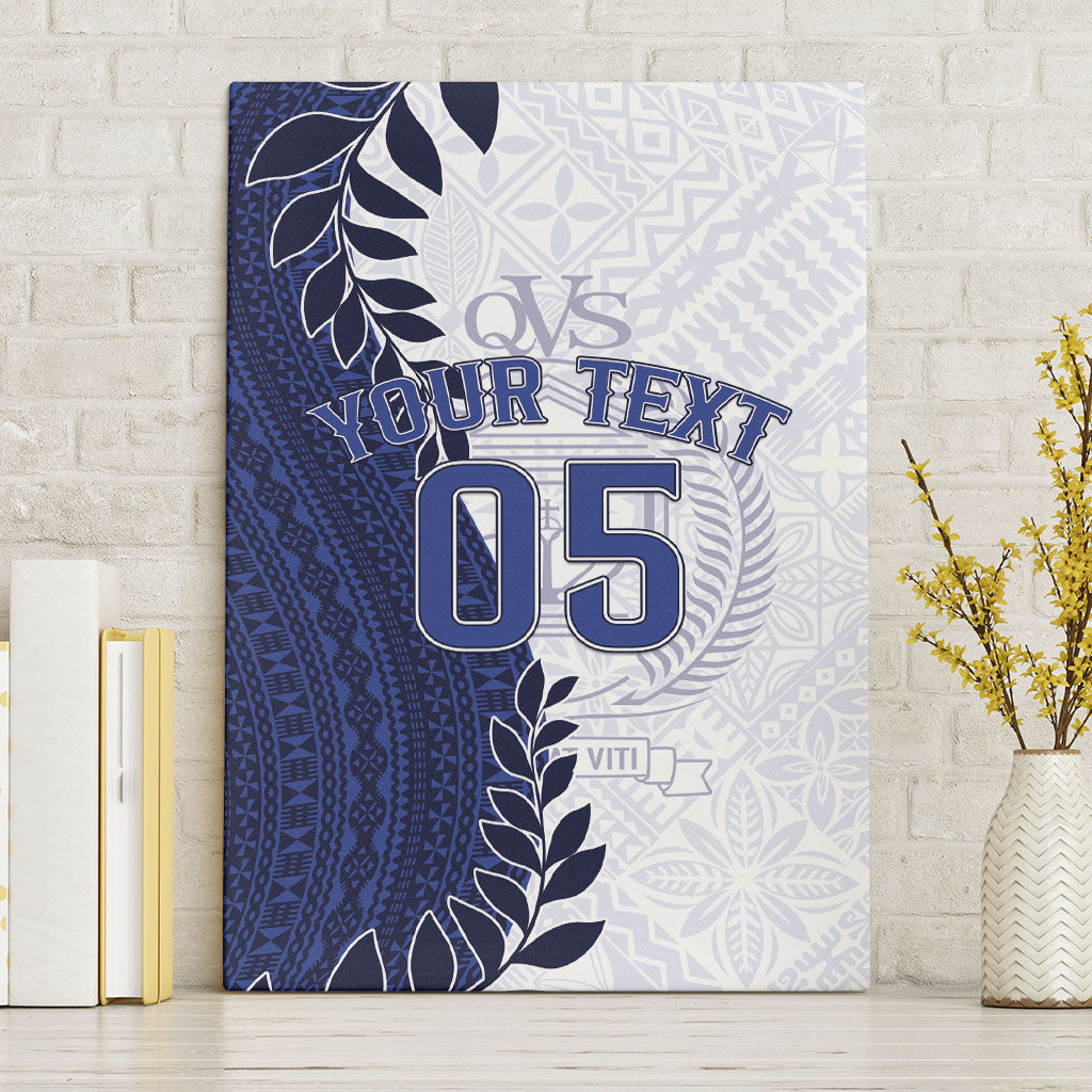 Custom Fiji Queen Victoria School Canvas Wall Art 120 Years Anniversary LT05 Without Frame White - Polynesian Pride