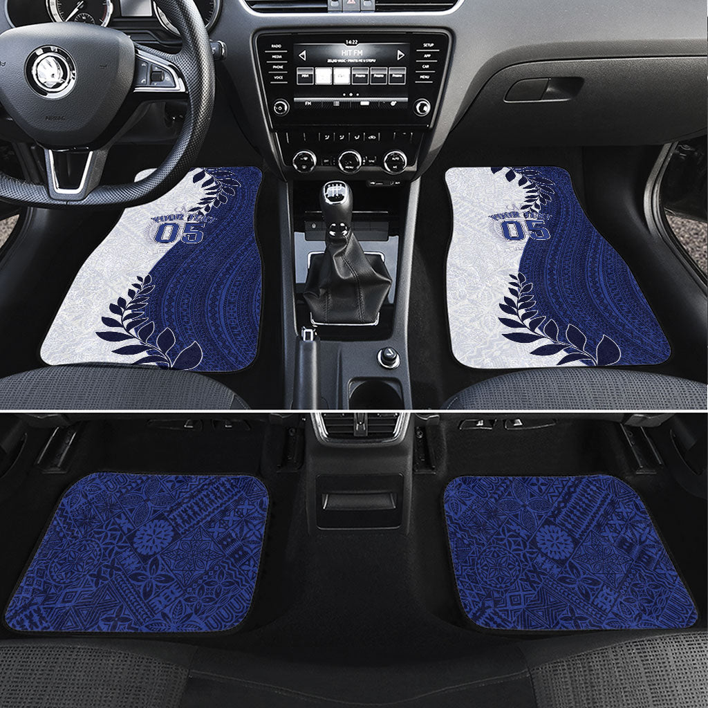 Custom Fiji Queen Victoria School Car Mats 120 Years Anniversary LT05 Set 4pcs White - Polynesian Pride