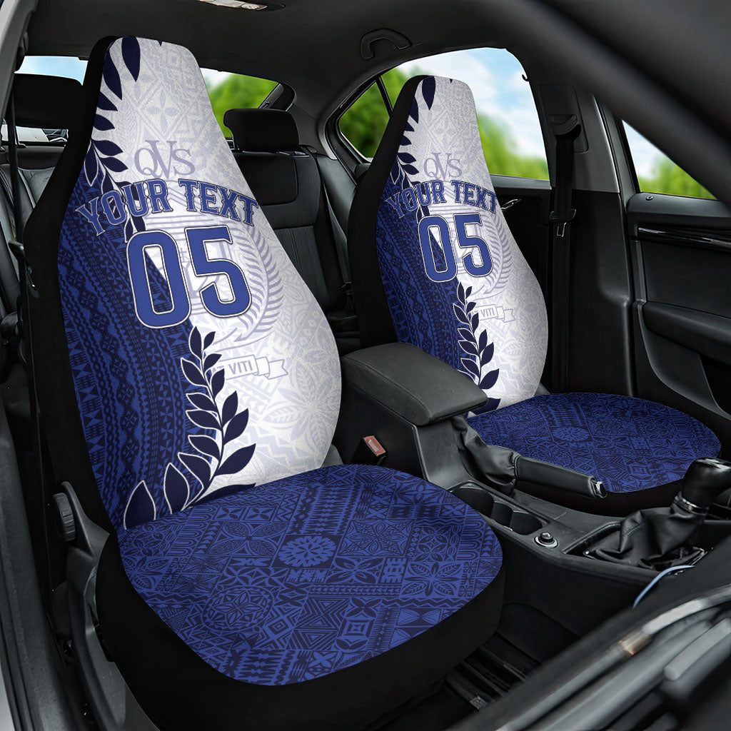 Custom Fiji Queen Victoria School Car Seat Cover 120 Years Anniversary LT05 One Size White - Polynesian Pride