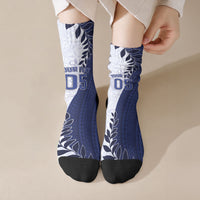 Custom Fiji Queen Victoria School Crew Socks 120 Years Anniversary LT05 Crew Socks White - Polynesian Pride
