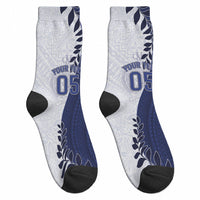 Custom Fiji Queen Victoria School Crew Socks 120 Years Anniversary LT05 - Polynesian Pride