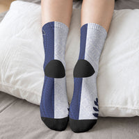 Custom Fiji Queen Victoria School Crew Socks 120 Years Anniversary LT05 - Polynesian Pride