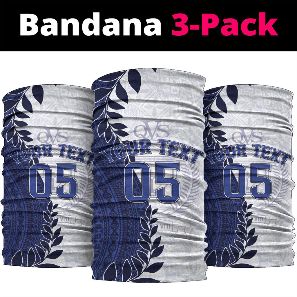 Custom Fiji Queen Victoria School Neck Gaiter 120 Years Anniversary LT05 package One Size: 25*50cm White - Polynesian Pride