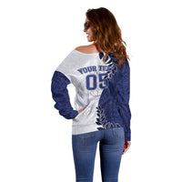 Custom Fiji Queen Victoria School Off Shoulder Sweater 120 Years Anniversary LT05 - Polynesian Pride