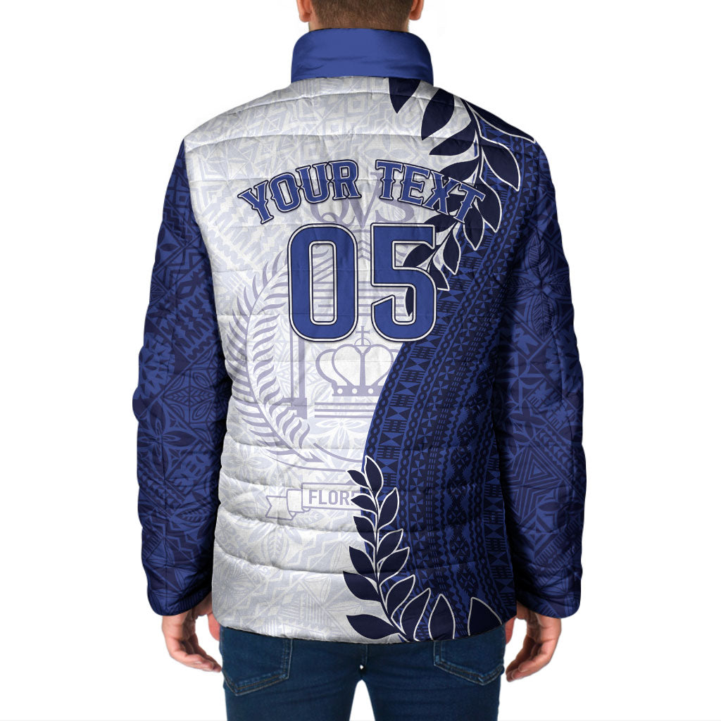 Custom Fiji Queen Victoria School Padded Jacket 120 Years Anniversary