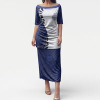 Custom Fiji Queen Victoria School Puletasi 120 Years Anniversary LT05 Long Dress White - Polynesian Pride