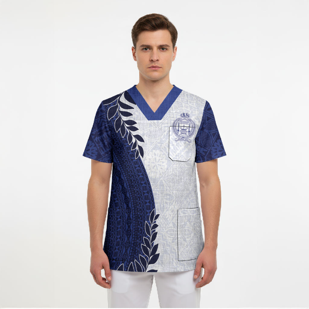 Custom Fiji Queen Victoria School Scrub Top 120 Years Anniversary