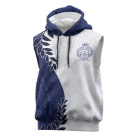 Custom Fiji Queen Victoria School Sleeveless Hoodie 120 Years Anniversary LT05 White - Polynesian Pride