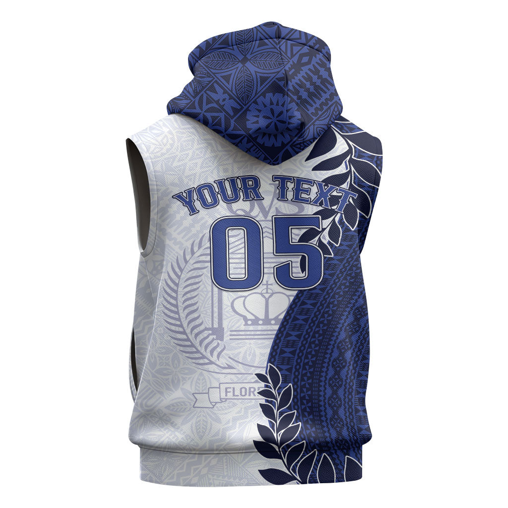 Custom Fiji Queen Victoria School Sleeveless Hoodie 120 Years Anniversary LT05 - Polynesian Pride