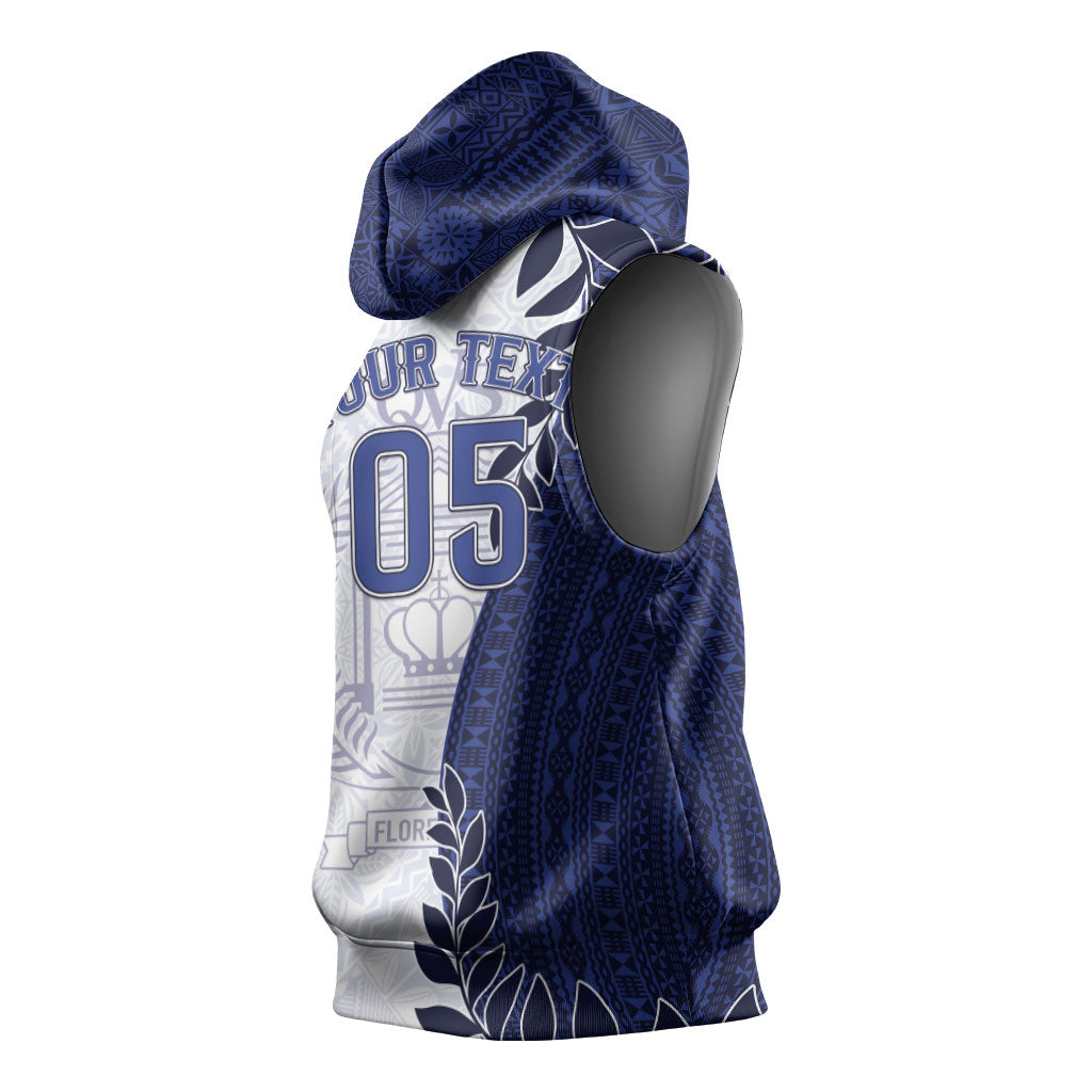 Custom Fiji Queen Victoria School Sleeveless Hoodie 120 Years Anniversary LT05 - Polynesian Pride