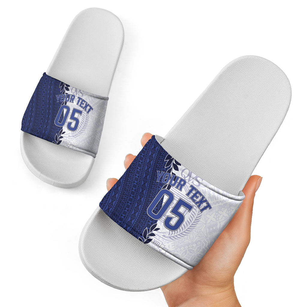 Custom Fiji Queen Victoria School Slide Sandals 120 Years Anniversary LT05 - Polynesian Pride