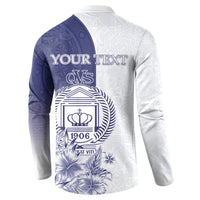 Personalised Fiji Queen Victoria School 1906 Button Sweatshirt Floreat Viti LT05 - Polynesian Pride