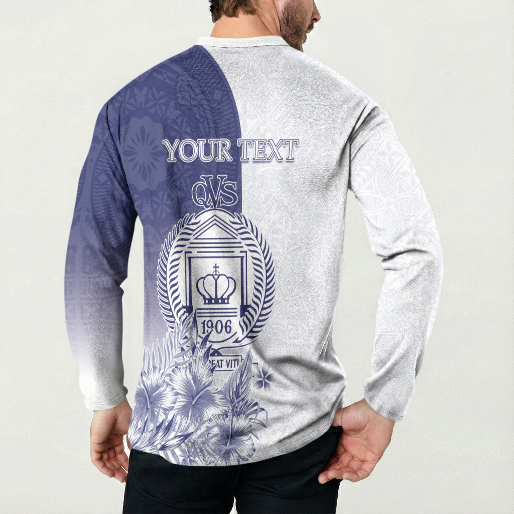 Personalised Fiji Queen Victoria School 1906 Button Sweatshirt Floreat Viti LT05 - Polynesian Pride