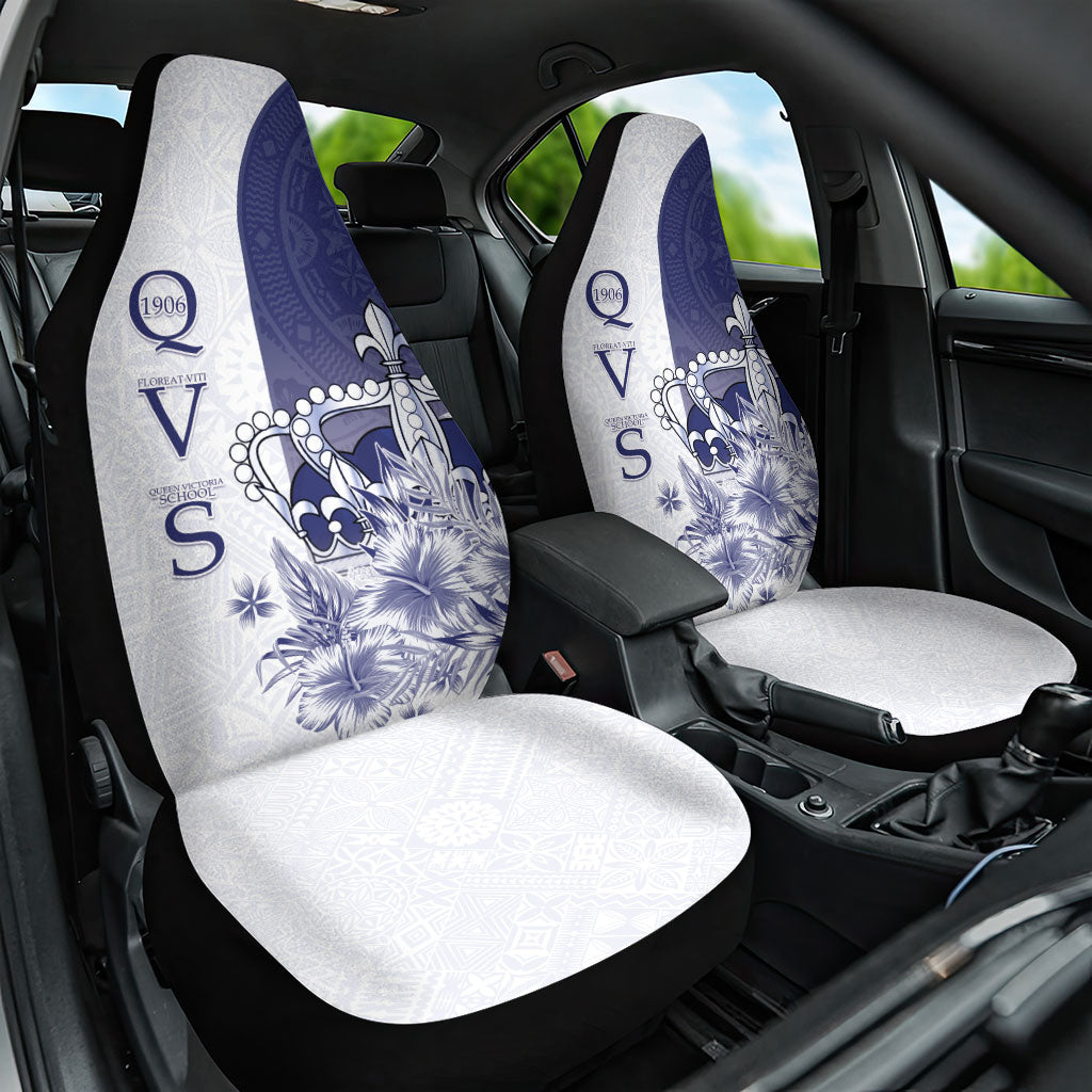 Fiji Queen Victoria School 1906 Car Seat Cover Floreat Viti LT05 One Size Navy - Polynesian Pride