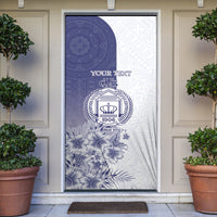Personalised Fiji Queen Victoria School 1906 Door Cover Floreat Viti LT05 Navy - Polynesian Pride