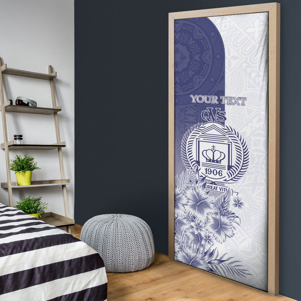 Personalised Fiji Queen Victoria School 1906 Door Cover Floreat Viti LT05 - Polynesian Pride