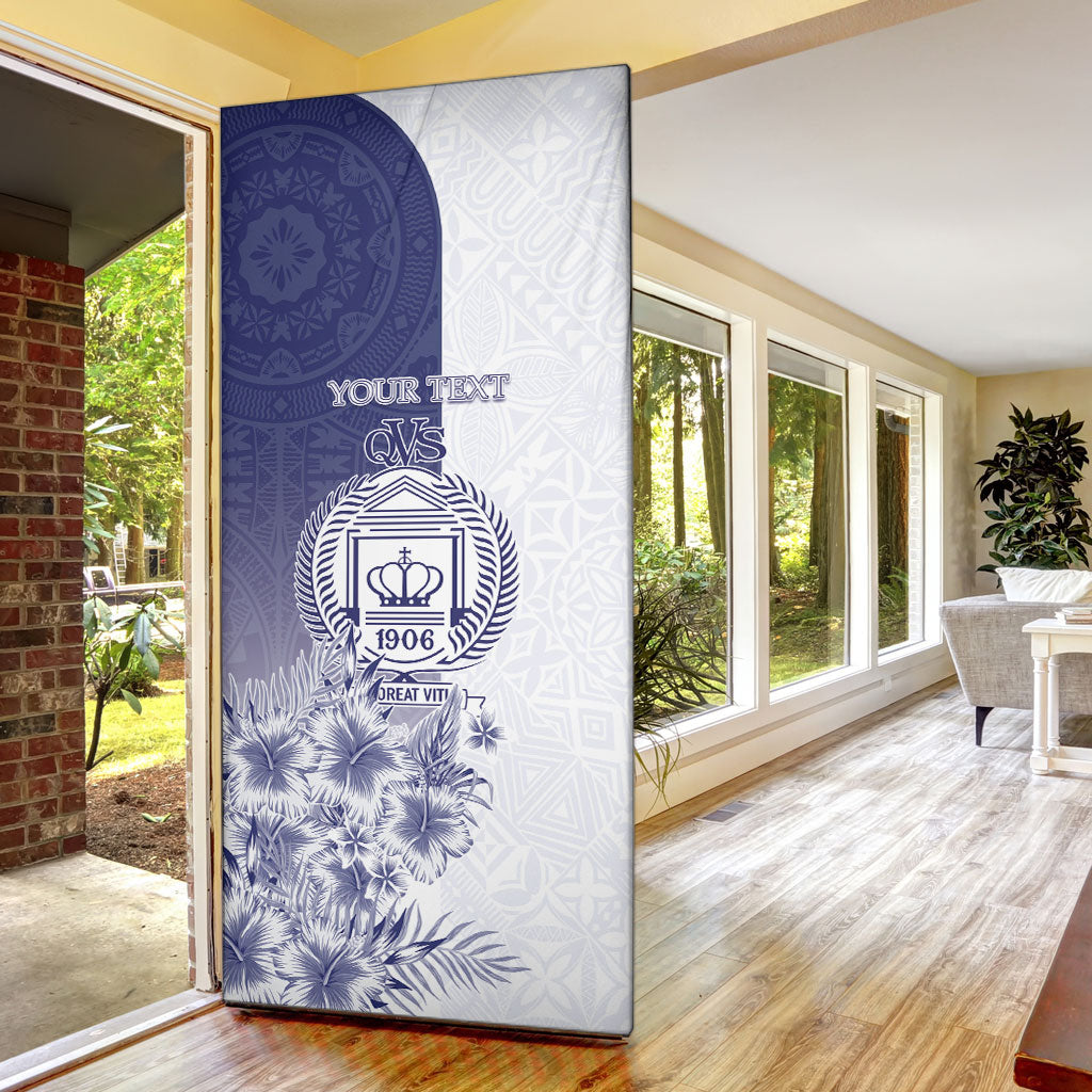 Personalised Fiji Queen Victoria School 1906 Door Cover Floreat Viti LT05 - Polynesian Pride