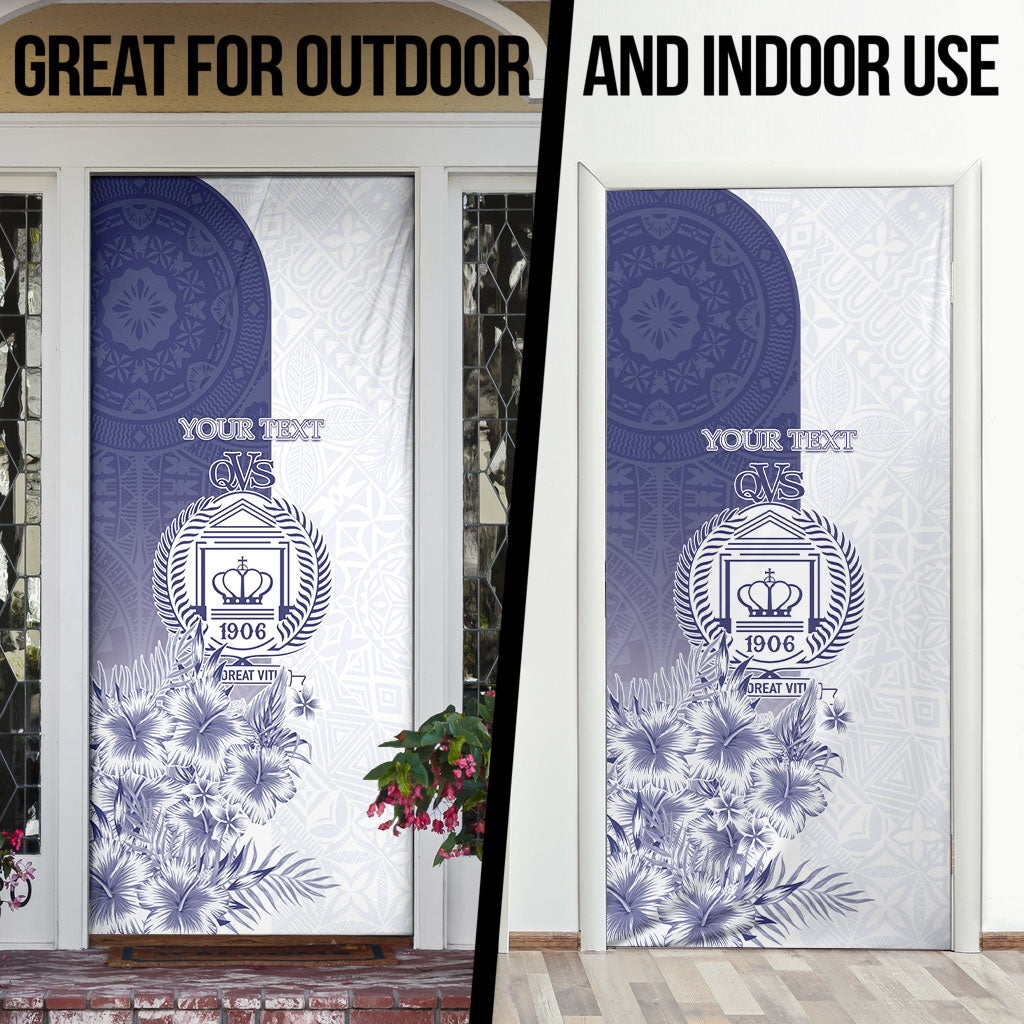 Personalised Fiji Queen Victoria School 1906 Door Cover Floreat Viti LT05 - Polynesian Pride