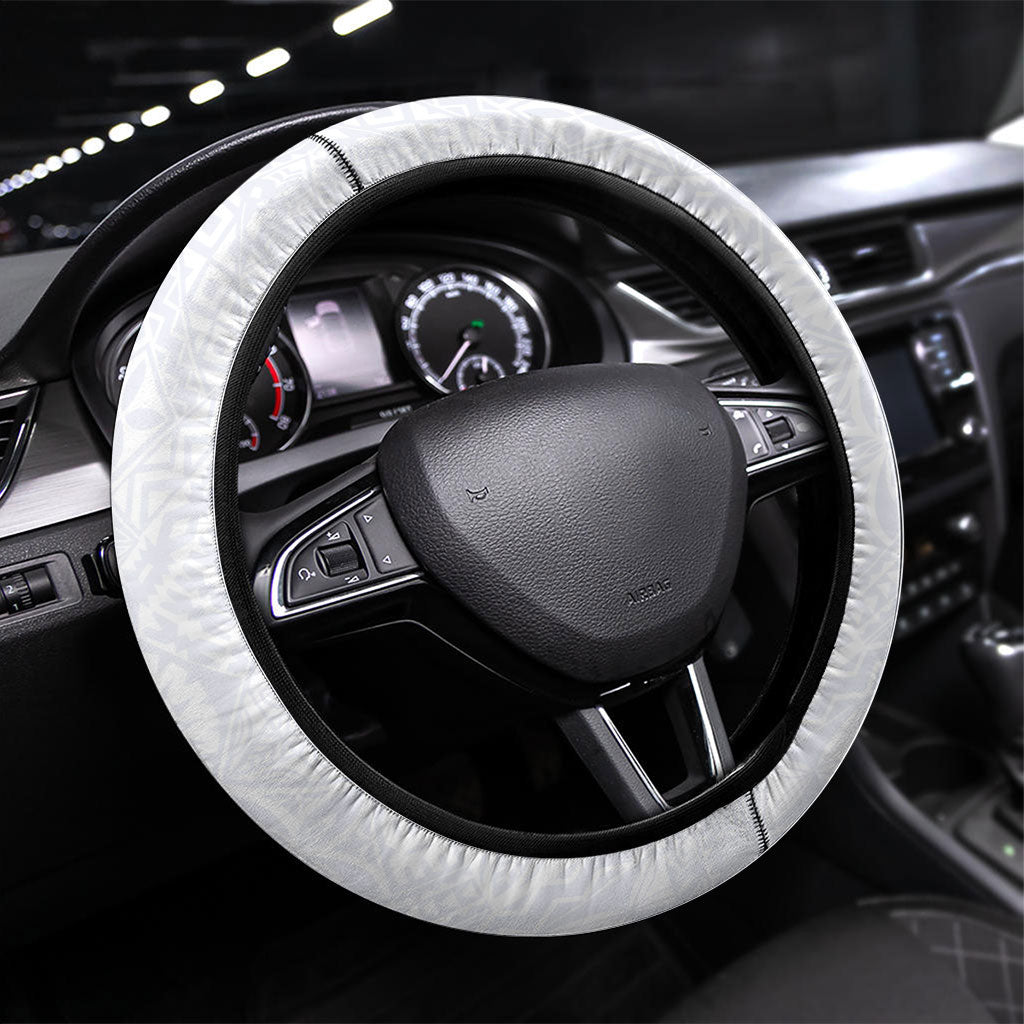Fiji Queen Victoria School 1906 Steering Wheel Cover Floreat Viti LT05 Universal Fit Navy - Polynesian Pride