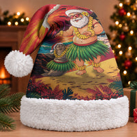 Hawaii Volcano Christmas Santa Hat Hula Santa And Monk Seal