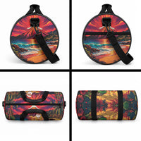 Hawaii Volcano Christmas Duffle Bag Hula Santa And Monk Seal LT05 - Polynesian Pride