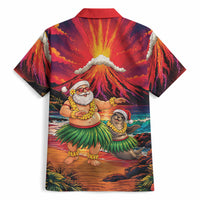 Hawaii Volcano Christmas Hawaiian Shirt Hula Santa And Monk Seal LT05 - Polynesian Pride