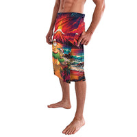 Hawaii Volcano Christmas Lavalava Hula Santa And Monk Seal LT05 - Polynesian Pride
