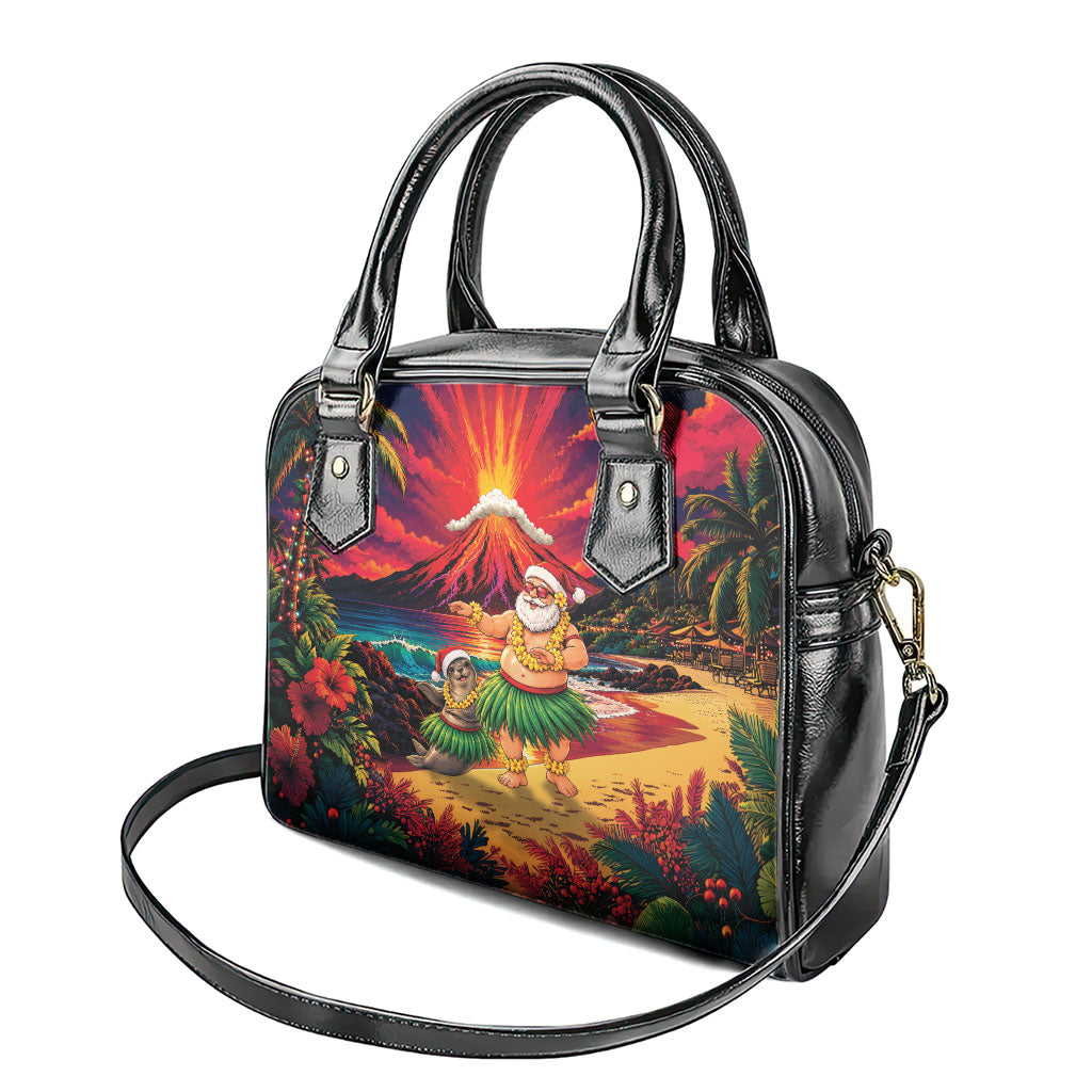 Hawaii Volcano Christmas Shoulder Handbag Hula Santa And Monk Seal LT05 - Polynesian Pride