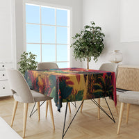 Hawaii Volcano Christmas Tablecloth Hula Santa And Monk Seal LT05 - Polynesian Pride