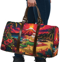 Hawaii Volcano Christmas Travel Bag Hula Santa And Monk Seal LT05 - Polynesian Pride