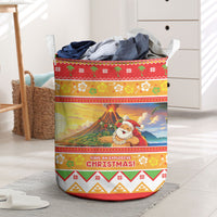 Hawaii Volcano Christmas Laundry Basket Have An Explosive Christmas LT05 Red - Polynesian Pride