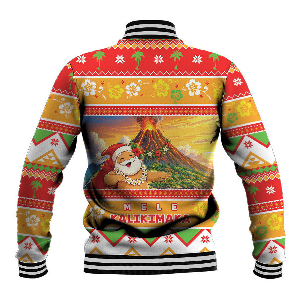 Hawaii Volcano Christmas Baseball Jacket Have An Explosive Christmas LT05 - Polynesian Pride