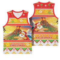 Hawaii Volcano Christmas Basketball Jersey Have An Explosive Christmas LT05 - Polynesian Pride
