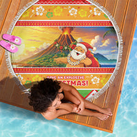 Hawaii Volcano Christmas Beach Blanket Have An Explosive Christmas LT05 - Polynesian Pride