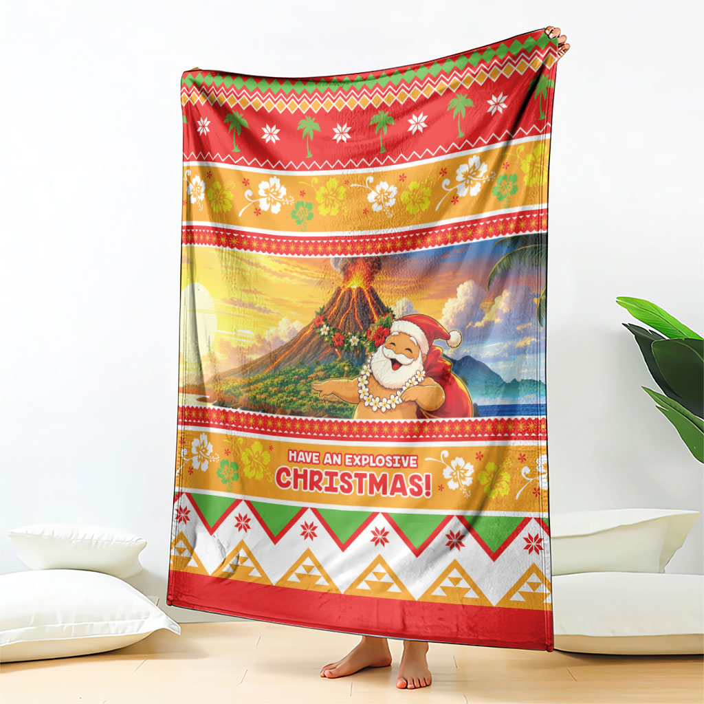 Hawaii Volcano Christmas Blanket Have An Explosive Christmas LT05 - Polynesian Pride
