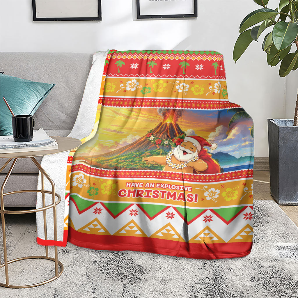 Hawaii Volcano Christmas Blanket Have An Explosive Christmas LT05 - Polynesian Pride