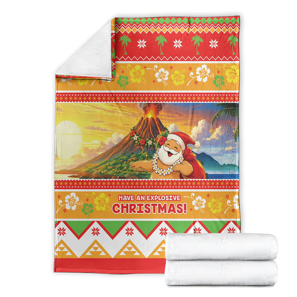 Hawaii Volcano Christmas Blanket Have An Explosive Christmas LT05 - Polynesian Pride