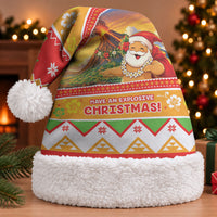 Hawaii Volcano Christmas Santa Hat Have An Explosive Christmas LT05 With Fur Red - Polynesian Pride