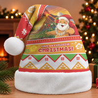 Hawaii Volcano Christmas Santa Hat Have An Explosive Christmas LT05 Without Fur Red - Polynesian Pride