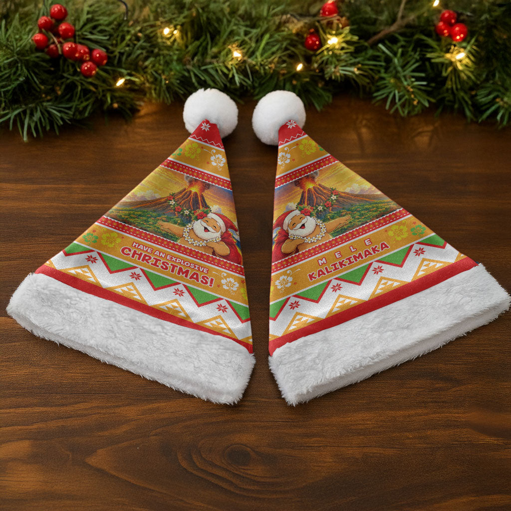 Hawaii Volcano Christmas Santa Hat Have An Explosive Christmas LT05 - Polynesian Pride