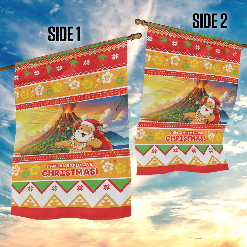 Hawaii Volcano Christmas Garden Flag Have An Explosive Christmas LT05 - Polynesian Pride