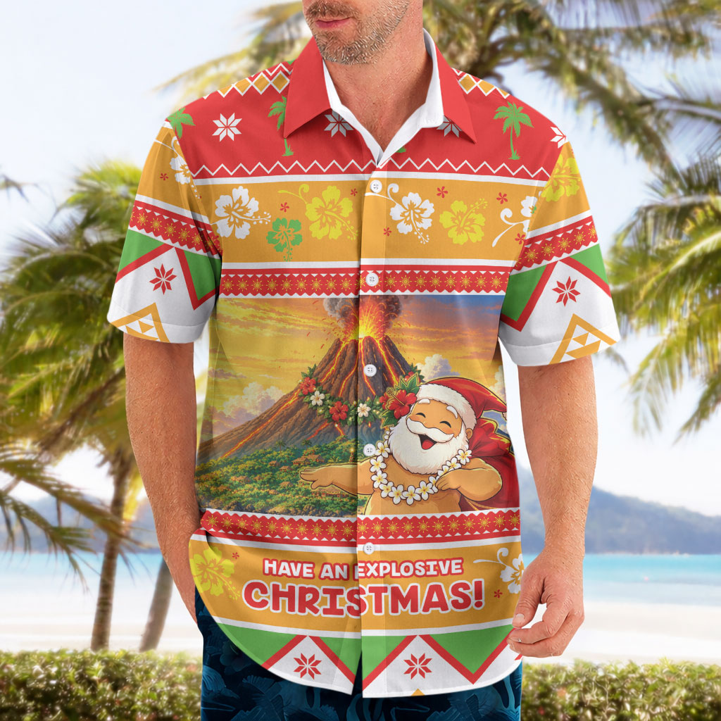 Hawaii Volcano Christmas Hawaiian Shirt Have An Explosive Christmas LT05 - Polynesian Pride